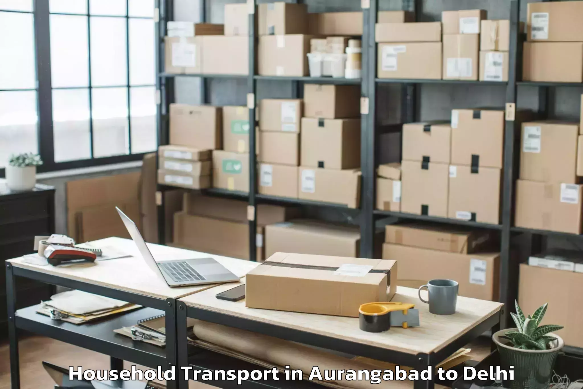 Aurangabad to Naraina Industrial Estate Household Transport Booking